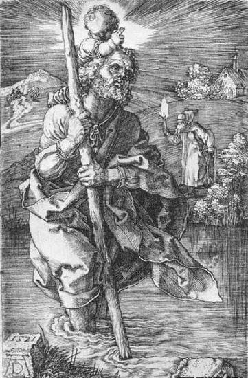 Albrecht Durer St Christopher Facing to the Right China oil painting art